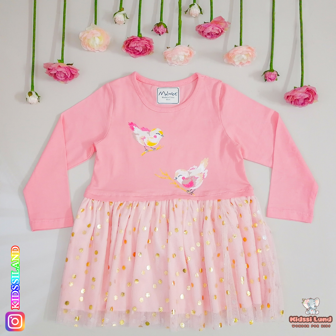 پیراهن دخترانه با دامن تور زیبا