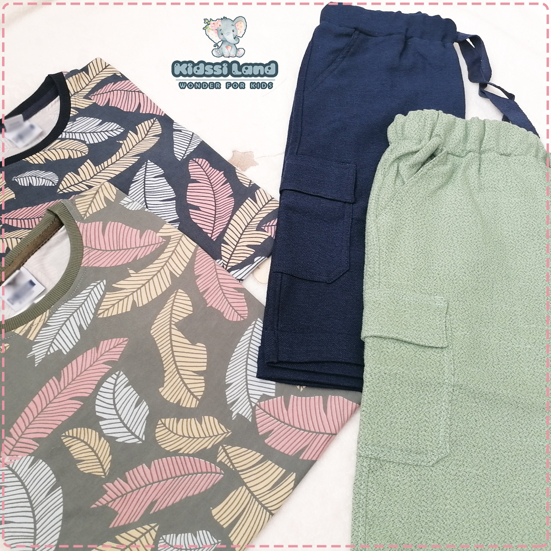 ست دوتیکه هاوایی پسرانه در دو رنگ زیبا - تصویر 2