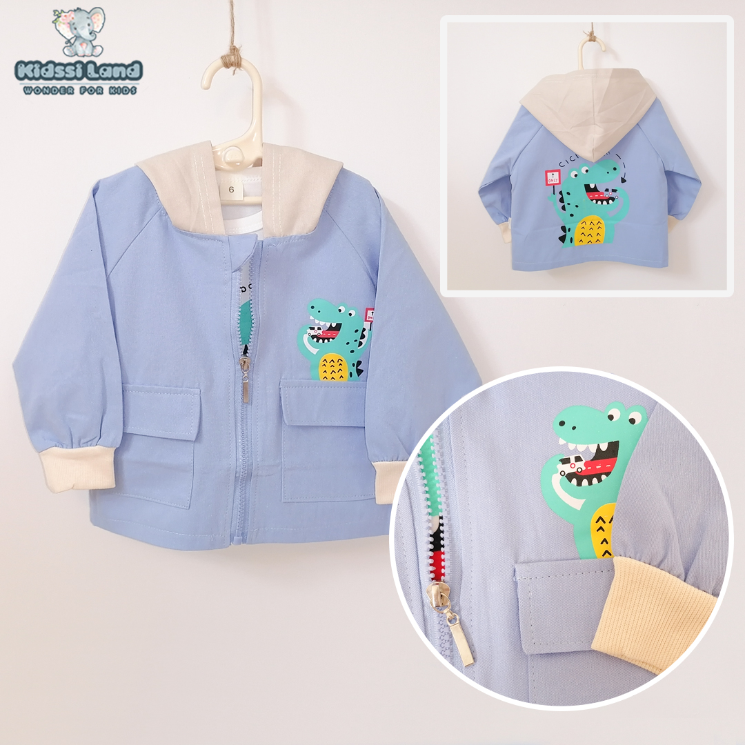 ست سه تیکه اسپرت طرح دایناسور دو رنگ - تصویر 7