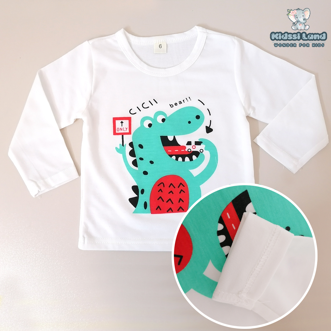 ست سه تیکه اسپرت طرح دایناسور دو رنگ - تصویر 5