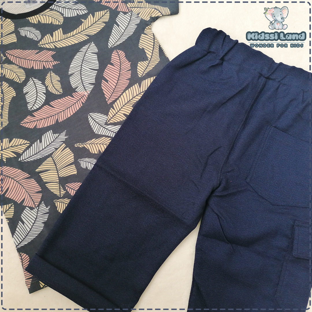 ست دوتیکه هاوایی پسرانه در دو رنگ زیبا - تصویر 4